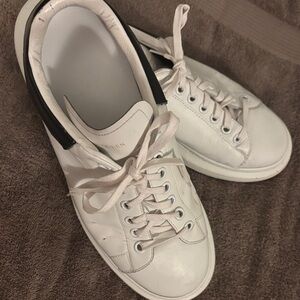 Alexander McQueen Classic White Sneakers with Black Detail